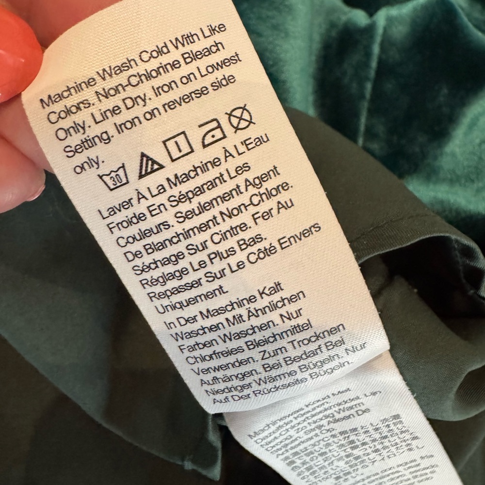 JCrew Forest Green Velvet Dress - Picture 5 of 6